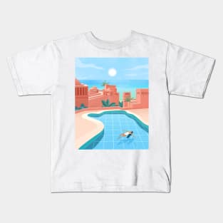 Swimming pool ladie Kids T-Shirt